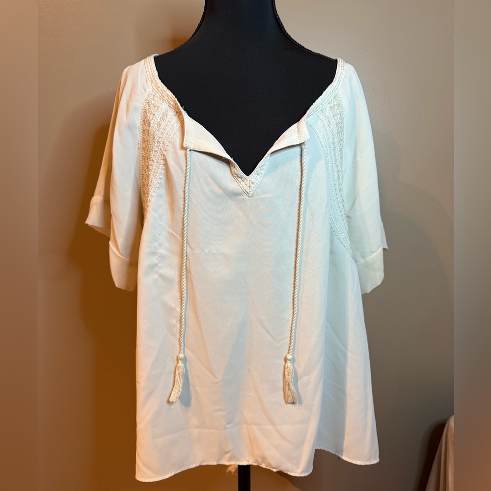 American Eagle Boho Rolled Cuff Tunic Top 🌿